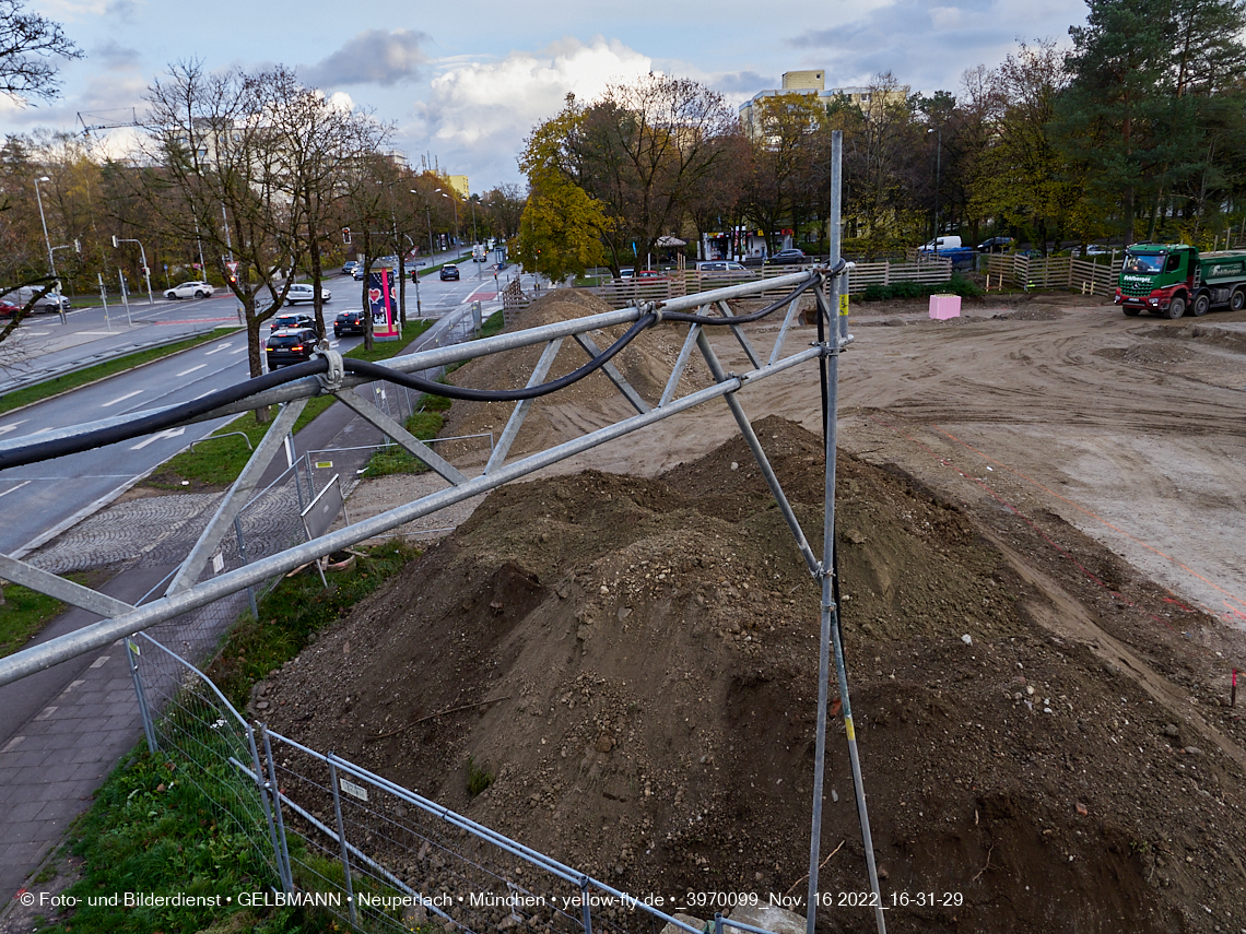 16.11.2022 - Baustelle an der Quiddestraße Haus für Kinder in Neuperlach